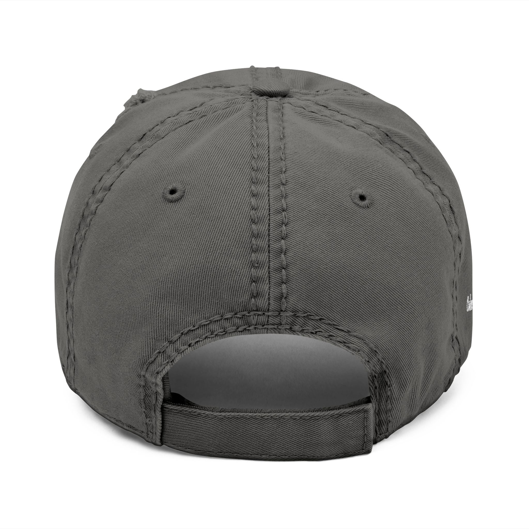 Rooted Embroidered Distressed Hat — Colossians 2:7