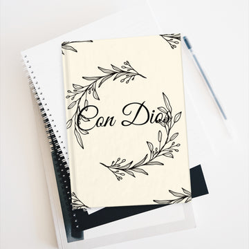 Journal — "Con Dios" Floral Ruled Notebook | Spanish Faith Prayer Journal