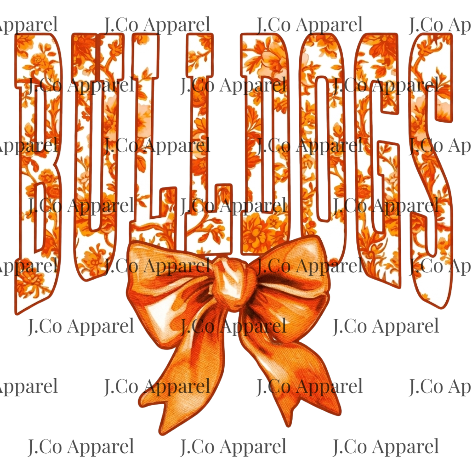 Bulldog Floral/Bow