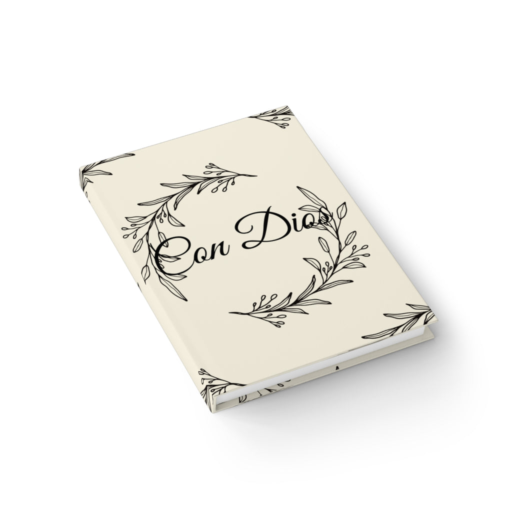 Journal — "Con Dios" Floral Ruled Notebook | Spanish Faith Prayer Journal