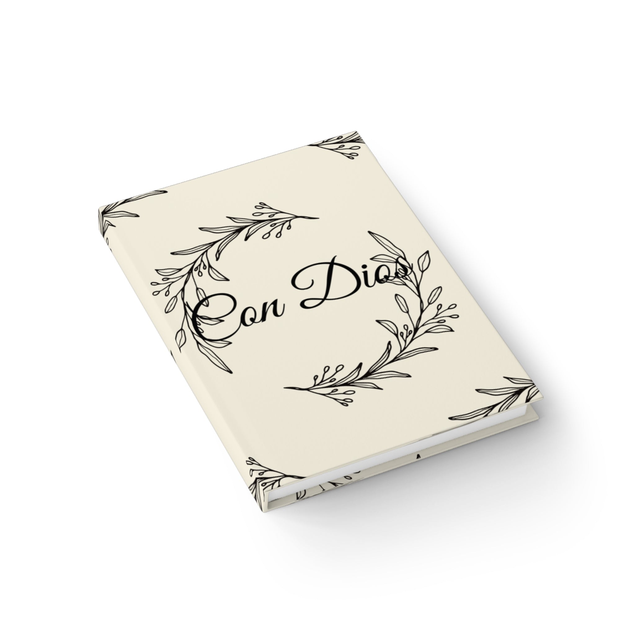 Journal — "Con Dios" Floral Ruled Notebook | Spanish Faith Prayer Journal