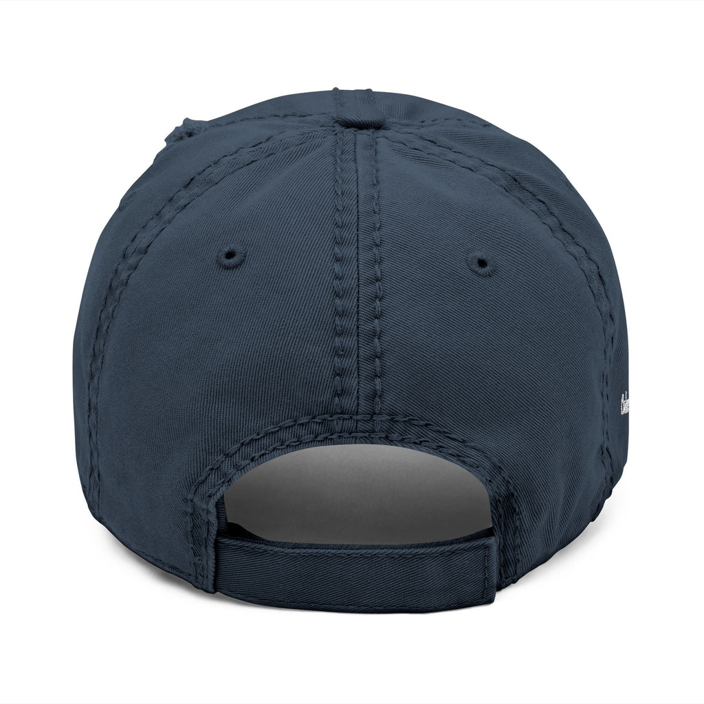 Rooted Embroidered Distressed Hat — Colossians 2:7
