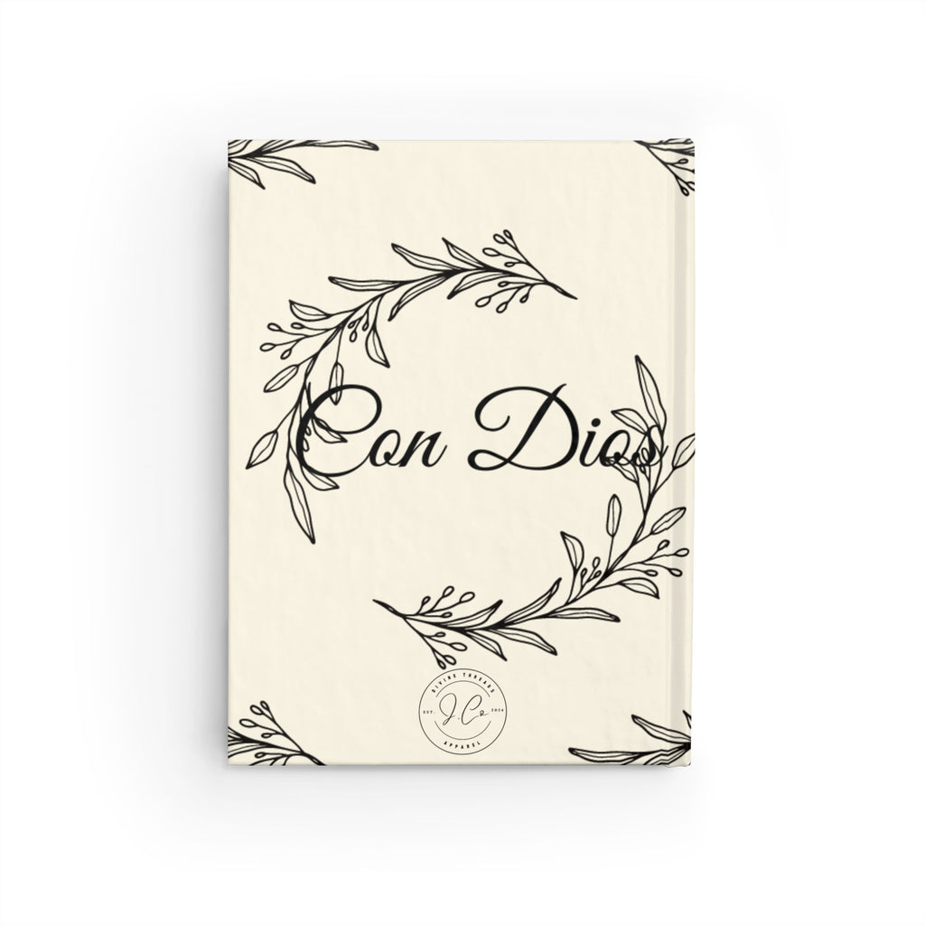 Journal — "Con Dios" Floral Ruled Notebook | Spanish Faith Prayer Journal