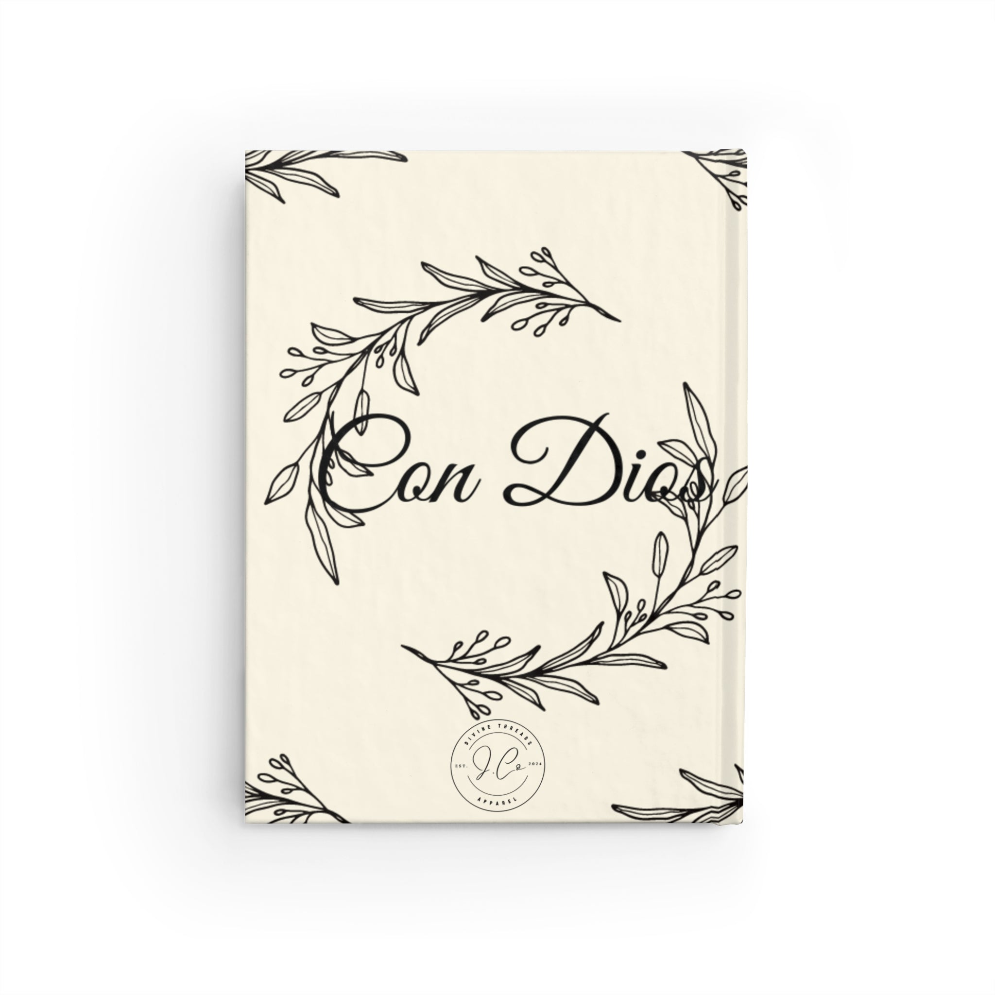 Journal — "Con Dios" Floral Ruled Notebook | Spanish Faith Prayer Journal