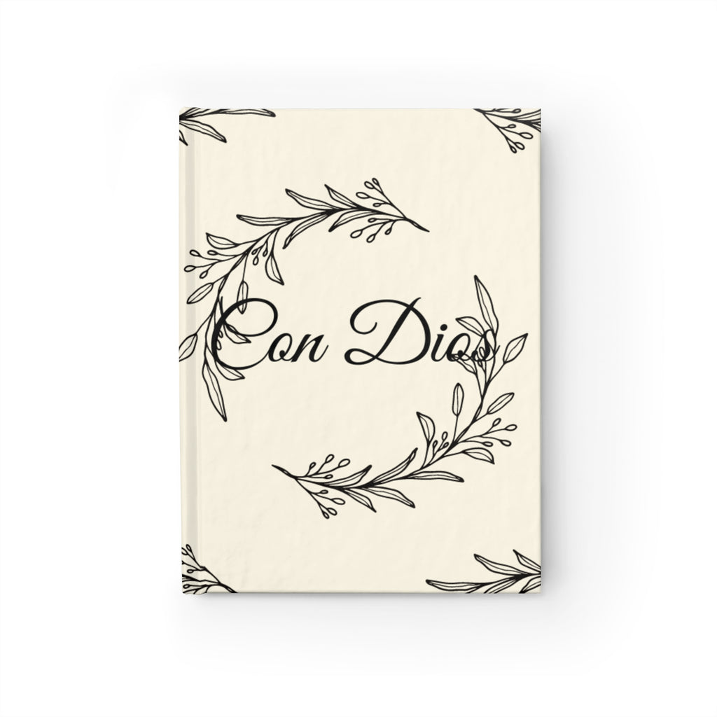 Journal — "Con Dios" Floral Ruled Notebook | Spanish Faith Prayer Journal