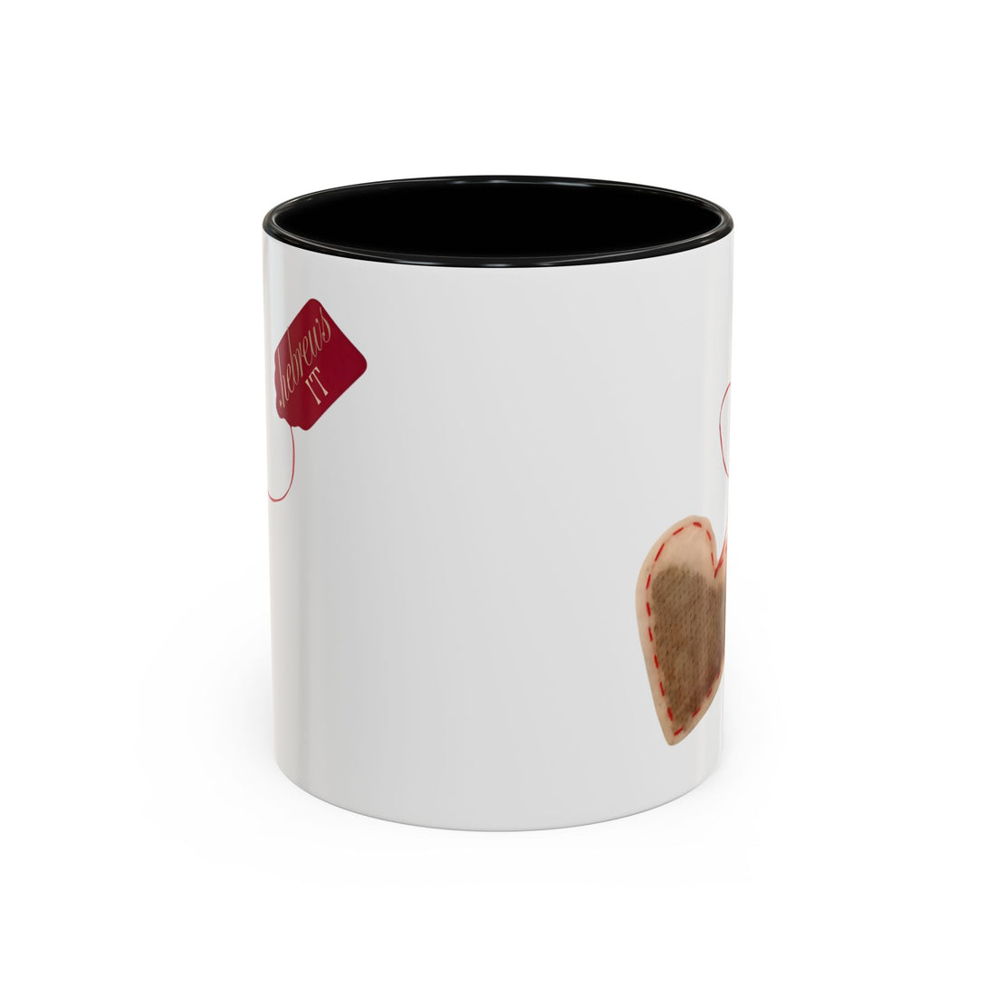 Heart Tea Bag Accent Coffee Mug — "Hebrews It" Tea Lover Gift (11/15oz)